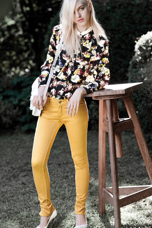 Blugi galbeni la moda in 2013-2014, Foto: thebestfashionblog.com