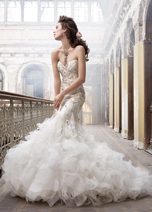 Rochie de mireasa Lazaro, Foto: kleinfeldbridal.com