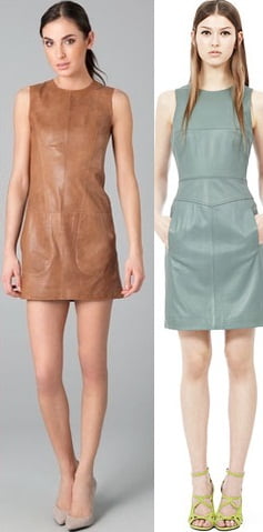Rochii monocromatice din piele pentru femei, Foto: leatherfads.com