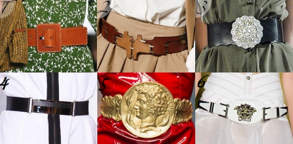 Centuri ce au catarame centrale masive, creatii Michael Kors, Donna Karan, Alexis Mabille, Andrew Gn, Dolce & Gabbana, Versace, Foto: springsummerfashiontrends.com