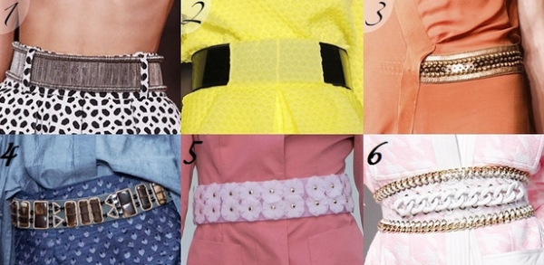 Centuri cu texturi diferite, creatii Alexander McQueen, John Galliano, Donna Karan, Donna Karan, Burberry Prorsum, Balmain, Foto: springsummerfashiontrends.com