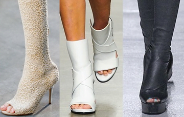 Cizme decupate pentru femei, marca Thakoon, Tess Giberson, Gareth Pugh, Foto: springsummerfashiontrends.com