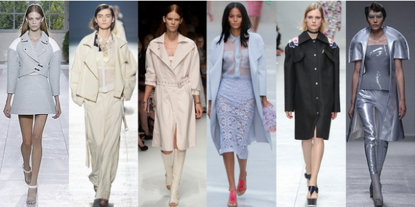 Modele interesante de jachete si pardesie la moda in primavara acestui an, colectii Badgley Mischka, Dries Van Noten, Salvatore Ferragamo, Burberry Prorsum, Carven, Gareth Pugh, Foto: springsummerfashiontrends.com