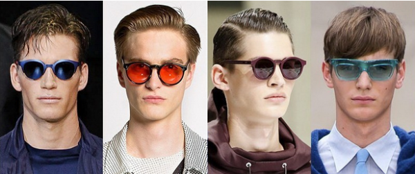 Ochelari de soare cu lentile colorate pentru barbati, marca Emporio Armani, Jonathan Saunders, Dior Homme, Burberry Prorsum, Foto: springsummerfashiontrends.com