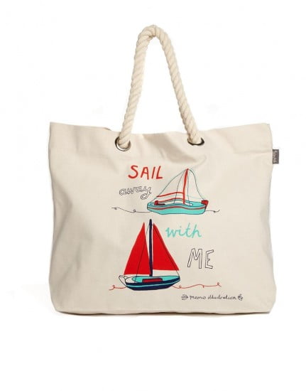 Geantă de plajă cu imprimeu interesant, Foto: thebagshunter.com