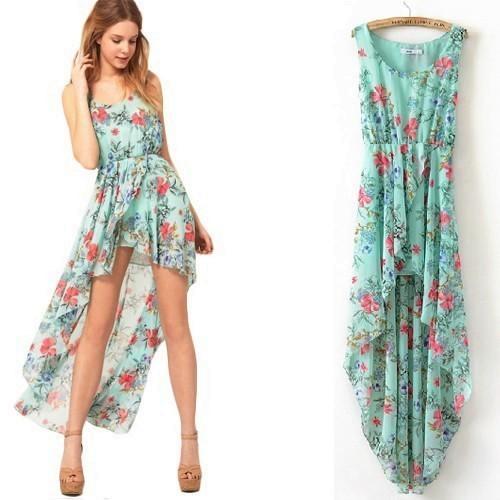 Rochie asimetrică cu imprimeu floral pentru vară, Foto: vladivostok.farpost.ru