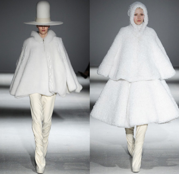 Pelerine de damă la modă în toamna-iarna 2014-2015, marca Gareth Pugh, Foto: denimjeansobserver.com