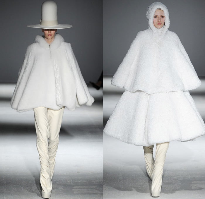 Pelerine de damă la modă în toamna-iarna 2014-2015, marca Gareth Pugh, Foto: denimjeansobserver.com