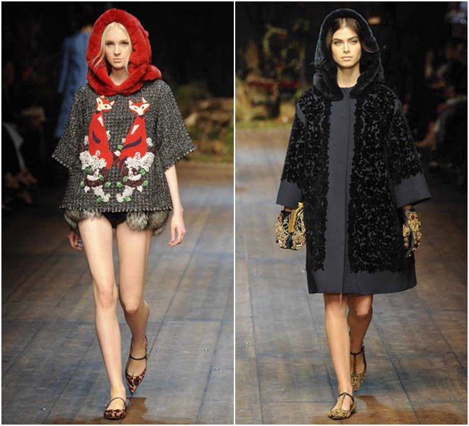 Pelerine la modă în 2014-2015, colecția Dolce &Gabbana, Foto: jetsetter.ua