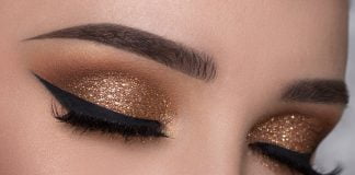 Machiaj cu glitter pentru un look elegant, strălucitor și cochet