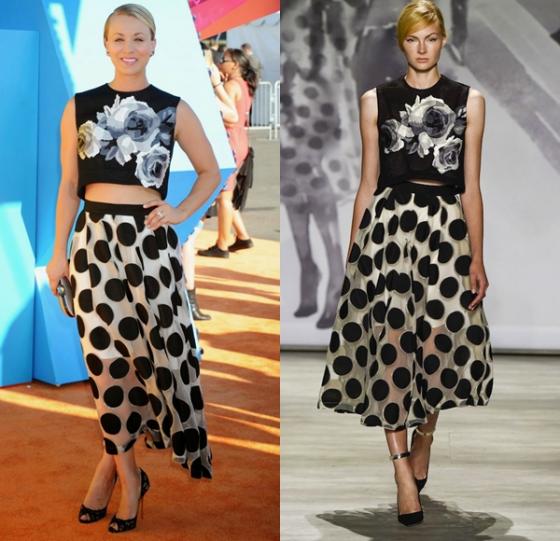 Fustă midi elegantă cu buline, Foto: xaluan.com