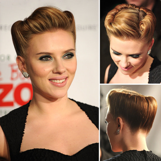 Coafură Victory Rolls la Scarlett Johansson, Foto: trendygirlnyc.blogspot.com