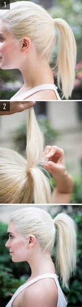 Părul prins în codiță cu volum, Foto: vk.com