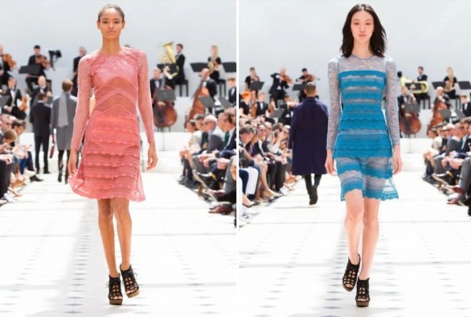 Rochii din dantelă, colecția Burberry, Foto: fashiongonerogue.com