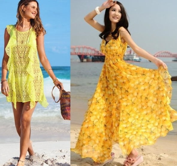 Rochii elegante din dantelă și cu imprimeu, Foto: modnaia.ru