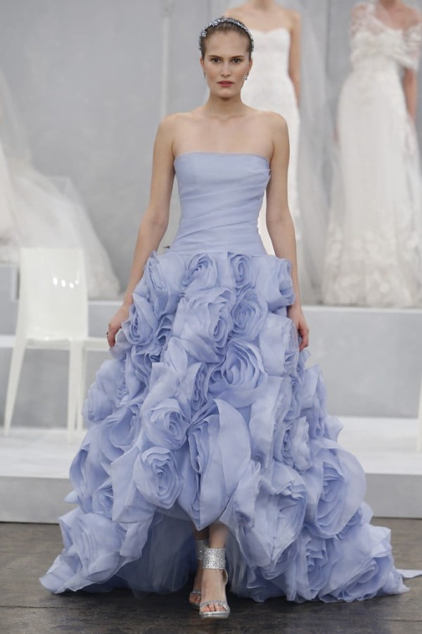 Rochie elegantă pentru mireasă marca Monique Ihuillier, Foto: saltlakebrideandgroom.com