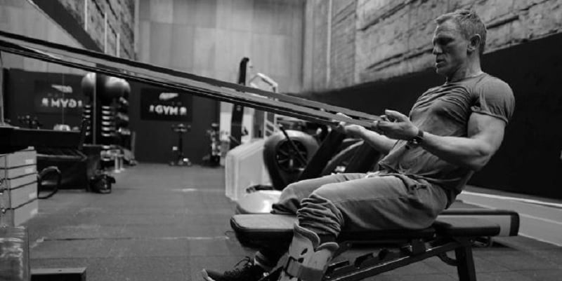 Daniel Craig la sala de fitness